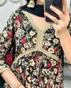 FVD Black Floral Alia Cut Kurti With Bottom Dupatta Catalog
